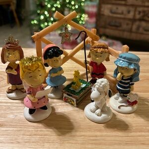 Department 56 Peanuts Nativity Set with Colorful Figures